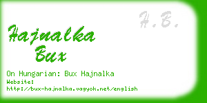 hajnalka bux business card